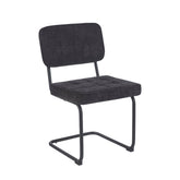 Kita Esszimmerstuhl – Schwarz – Gewebter Stoff