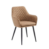 Laura Esszimmerstuhl - Anthrazitfarbene Mikrofaser