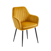 Lavinia Eetkamerstoel - Okergeel Velvet