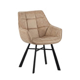 Lenny Esszimmerstuhl - Beige Mikrofaser