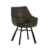 Lenny Esszimmerstuhl - Grüne Mikrofaser