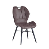 Lima Eetkamerstoel - Bruin Microfiber