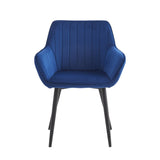 Luna Eetkamerstoel - Blauw Velvet