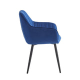 Luna Eetkamerstoel - Blauw Velvet