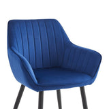Luna Eetkamerstoel - Blauw Velvet