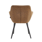 Luna Eetkamerstoel - Cognac Microfiber