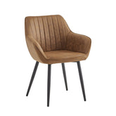 Luna Eetkamerstoel - Cognac Microfiber