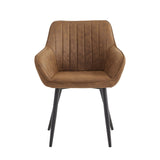 Luna Eetkamerstoel - Cognac Microfiber