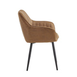 Luna Eetkamerstoel - Cognac Microfiber