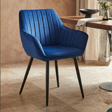 Luna Eetkamerstoel - Blauw Velvet