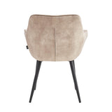 Luna Dining Chair – Champagne – Adore Velvet