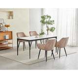 Luna Dining Chair – Champagne – Adore Velvet