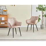 Luna Dining Chair – Champagne – Adore Velvet