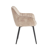 Luna Dining Chair – Champagne – Adore Velvet