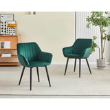 Luna Esszimmerstuhl – Grün – Samt