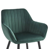 Luna Esszimmerstuhl – Grün – Samt