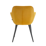 Luna Dining Chair – Ochre Yellow – Adore Velvet