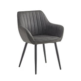 Luna Eetkamerstoel - Grijs Microfiber