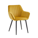Luna Esszimmerstuhl - Ockergelber Samt