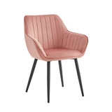 Luna Eetkamerstoel - Roze Velvet