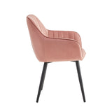 Luna Eetkamerstoel - Roze Velvet
