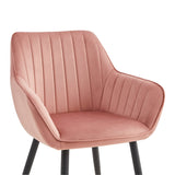 Luna Eetkamerstoel - Roze Velvet