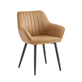 Luna Esszimmerstuhl - Sandfarbene Mikrofaser