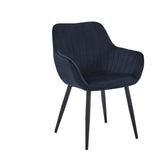 Luna Esszimmerstuhl - Schwarzer Samt