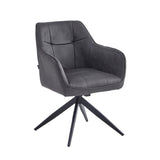 Lungo Eetkamerstoel - Antraciet Microfiber