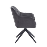 Lungo Eetkamerstoel - Antraciet Microfiber