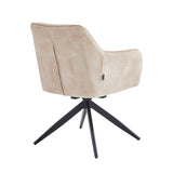 Lungo Eetkamerstoel - Beige Adore Velvet
