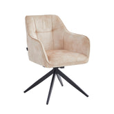 Lungo Eetkamerstoel - Beige Adore Velvet