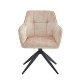Lungo Eetkamerstoel - Beige Adore Velvet