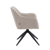 Lungo Esszimmerstuhl - Beige Bouclé