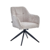 Lungo Eetkamerstoel - Beige Chenille