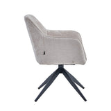 Lungo Eetkamerstoel - Beige Chenille