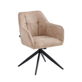 Lungo Eetkamerstoel - Beige Microfiber