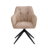 Lungo Eetkamerstoel - Beige Microfiber