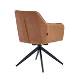Lungo Eetkamerstoel - Cognac Microfiber