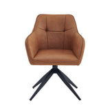 Lungo Eetkamerstoel - Cognac Microfiber