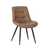 Manila Eetkamerstoel - Cognac Microfiber