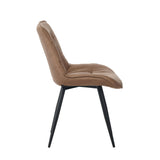 Manila Eetkamerstoel - Cognac Microfiber