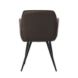 Manila Esszimmerstuhl - Dunkelbraune Mikrofaser