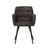 Manila Eetkamerstoel - Donkerbruin Microfiber