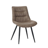 Manila Eetkamerstoel - Taupe Microfiber