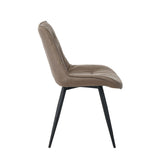 Manila Eetkamerstoel - Taupe Microfiber