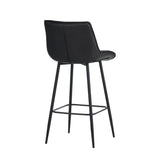 Manila Bar Stools - Black Microfiber