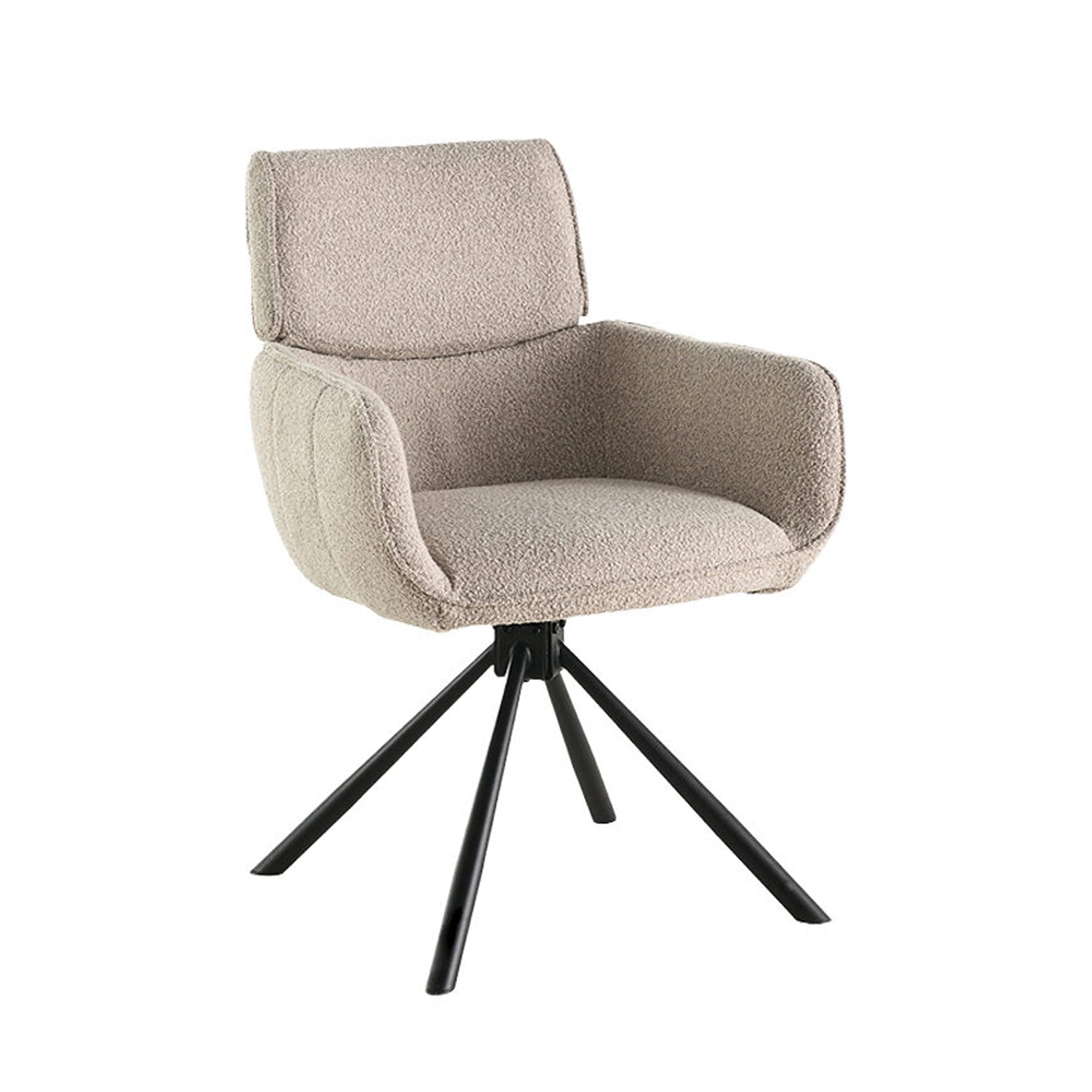 Eetkamerstoel Amalfi – Mushroom Royal Bouclé – Brons Onderstel | LABEL - Houten Meubel Outlet Eetkamerstoel Amalfi – Mushroom Royal Bouclé – Brons Onderstel | LABEL - Houten Meubel Outlet