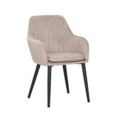 Melly Esszimmerstuhl - Beigefarbener Samt