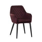 Melly Dining Chair - Bordeaux Velvet